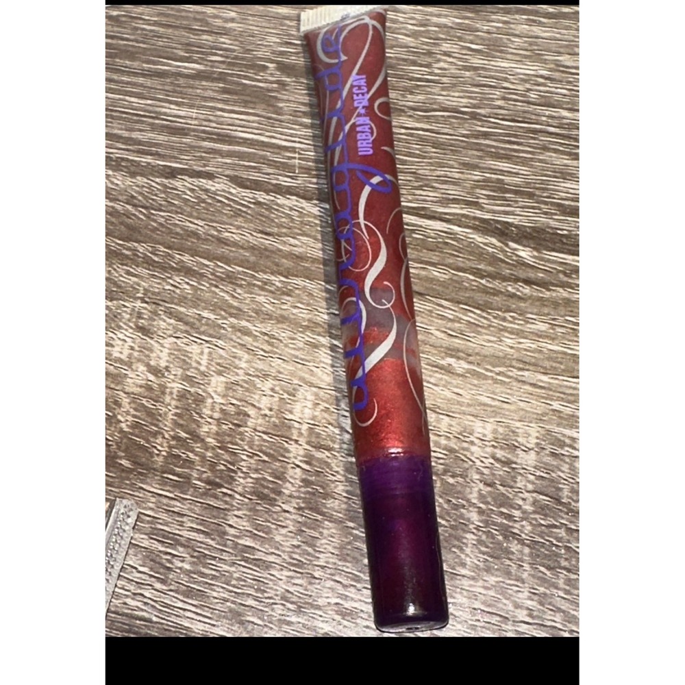 Urban Decay Lip Junkie Lip Gloss Gash Deep Red Metallic Shimmer Tube Full Size